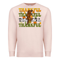Pale Pink Thankful Thankful Thankful Premium Sweatshirt - NancyCooperArtShop