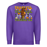 Purple Thankful Thankful Thankful Premium Sweatshirt - NancyCooperArtShop