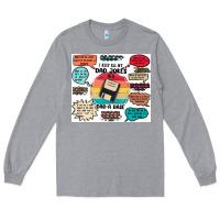 Heather Grey ı keep all my dad jokes in a dad a base Long Sleeve Tee - MaliasSmallBusiness