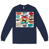 Navy ı keep all my dad jokes in a dad a base Long Sleeve Tee - MaliasSmallBusiness
