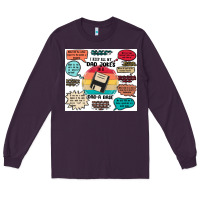 Plum ı keep all my dad jokes in a dad a base Long Sleeve Tee - MaliasSmallBusiness