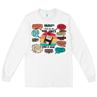 White ı keep all my dad jokes in a dad a base Long Sleeve Tee - MaliasSmallBusiness
