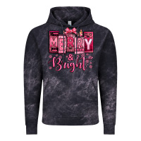 Cloud Black merry and bright pink Christmas Vintage Hoodie - Jasminsmagicworld