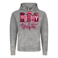 Cloud Rock merry and bright pink Christmas Vintage Hoodie - Jasminsmagicworld