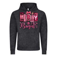 Merry And Bright Pink Christmas Vintage Hoodie | Teevron