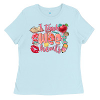 Baby Blue i teach sweet hearts valentine's day teacher Ladies Tee - FaDigitalArtStudio