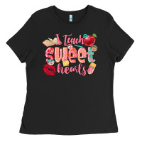 I Teach Sweet Hearts Valentine's Day Teacher Ladies Tee | Teevron