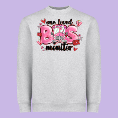 One Loved Bus Monitor Heavyweight Sweatshirt Designed By Maliassmallbusiness