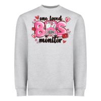 Heather Grey one loved bus monitor Heavyweight Sweatshirt - MaliasSmallBusiness