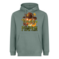 Sage Howdy Pumpkin Heavyweight Hoodie - texasbilliewilder