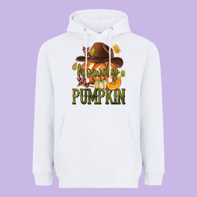Howdy Pumpkin Heavyweight Hoodie Designed By Texasbilliewilder