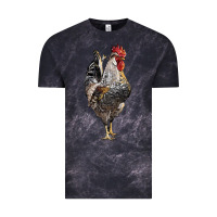 Cloud Black cream legbar rooster Vintage Tee - LillyAllenDesigns