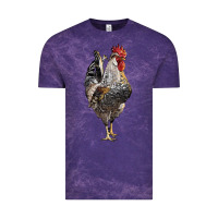 Cloud Purple cream legbar rooster Vintage Tee - LillyAllenDesigns