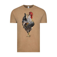 Vintage Coffee cream legbar rooster Vintage Tee - LillyAllenDesigns
