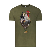 Vintage Olive cream legbar rooster Vintage Tee - LillyAllenDesigns