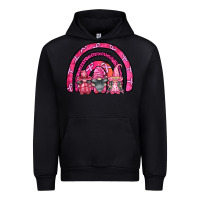 Black breast cancer rainbow gnomes Urban Hoodie - FaDigitalArtStudio