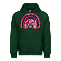 Forest Green breast cancer rainbow gnomes Urban Hoodie - FaDigitalArtStudio