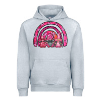 Heather Grey breast cancer rainbow gnomes Urban Hoodie - FaDigitalArtStudio