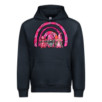 Navy breast cancer rainbow gnomes Urban Hoodie - FaDigitalArtStudio
