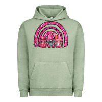 Pigment Oil Green breast cancer rainbow gnomes Urban Hoodie - FaDigitalArtStudio