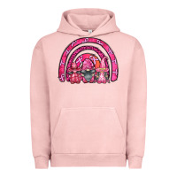 Pigment Salmon breast cancer rainbow gnomes Urban Hoodie - FaDigitalArtStudio