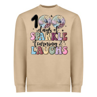 Mushroom 100 days of sparkle learning and laugh faux sequin Heavyweight Sweatshirt - MaliasSmallBusiness