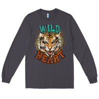 Smoke wild heart tiger college western Long Sleeve Tee - NancyCooperArtShop