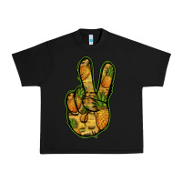 Black Pineapple Peace Sign Urban Heavy Tee - Jasminsmagicworld