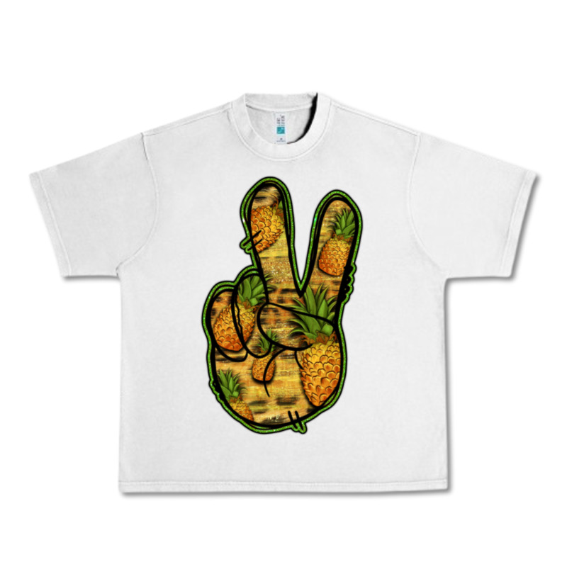 Pineapple Peace Sign Urban Heavy Tee by Jasminsmagicworld | Teevron
