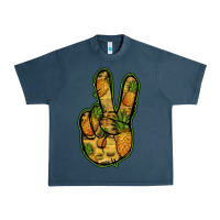 Midnight Navy Pineapple Peace Sign Urban Heavy Tee - Jasminsmagicworld