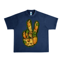 Navy Pineapple Peace Sign Urban Heavy Tee - Jasminsmagicworld