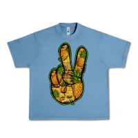 Pebble Blue Pineapple Peace Sign Urban Heavy Tee - Jasminsmagicworld