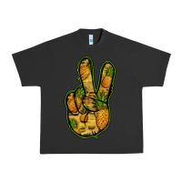 Pigment Black Pineapple Peace Sign Urban Heavy Tee - Jasminsmagicworld