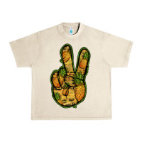 Sandshell Pineapple Peace Sign Urban Heavy Tee - Jasminsmagicworld