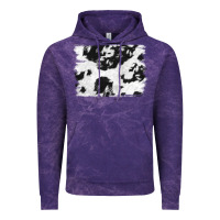 Cloud Purple black and white cowhide backround Vintage Hoodie - NancyCooperArtShop