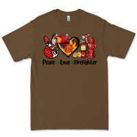 Cacao peace love firefighter Premium Tee - AdoDesignShop