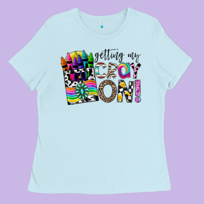 Getting My Cray On Ladies Tee Designed By Cowhidedigitalart