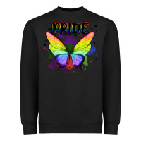 Black rainbow butterfly pride lgbtq Heavyweight Sweatshirt - MaliasSmallBusiness