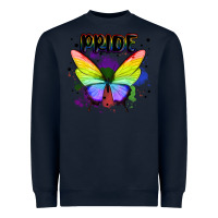 Navy rainbow butterfly pride lgbtq Heavyweight Sweatshirt - MaliasSmallBusiness