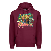 Burgundy Busy doing Cowgirl shit Premium Hoodie - HowdyJamesFarm
