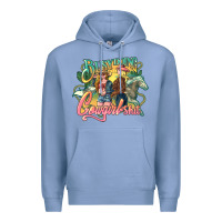 Colony Blue Busy doing Cowgirl shit Premium Hoodie - HowdyJamesFarm
