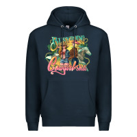 Navy Busy doing Cowgirl shit Premium Hoodie - HowdyJamesFarm