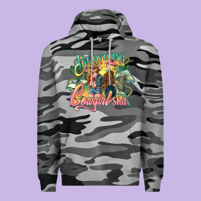 Busy Doing Cowgirl Shit Premium Hoodie Designed By Howdyjamesfarm