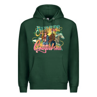 Sports Green Busy doing Cowgirl shit Premium Hoodie - HowdyJamesFarm