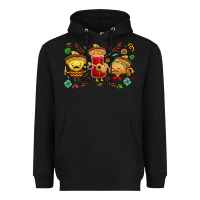Black Mexican taco nacho and souce Heavyweight Hoodie - NancyCooperArtShop