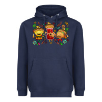 Navy Mexican taco nacho and souce Heavyweight Hoodie - NancyCooperArtShop