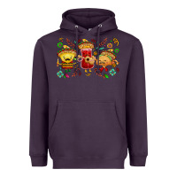 Plum Mexican taco nacho and souce Heavyweight Hoodie - NancyCooperArtShop