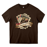 Chocolate Brown look pretty play dirty Heavy Core Tee - SublimationCraftShop