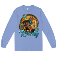 Colony Blue western rowdy Long Sleeve Tee - NancyCooperArtShop