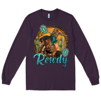 Plum western rowdy Long Sleeve Tee - NancyCooperArtShop